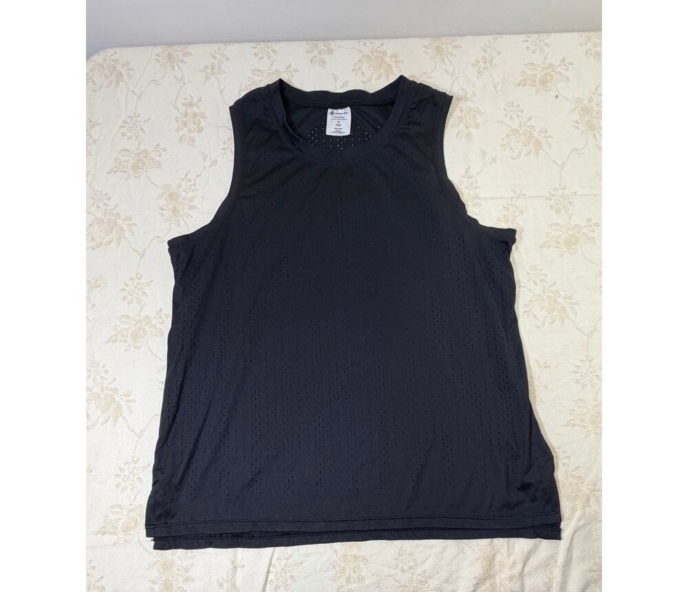 Members Mark Women's Medium Black Everyday Perforated Athletic Tank Top